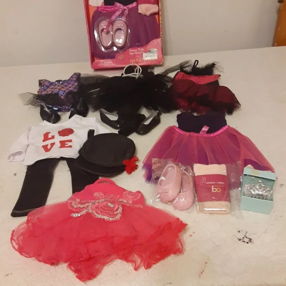 American Girl Custom Made Ballerina Doll & 20 Outfits & Accessories.